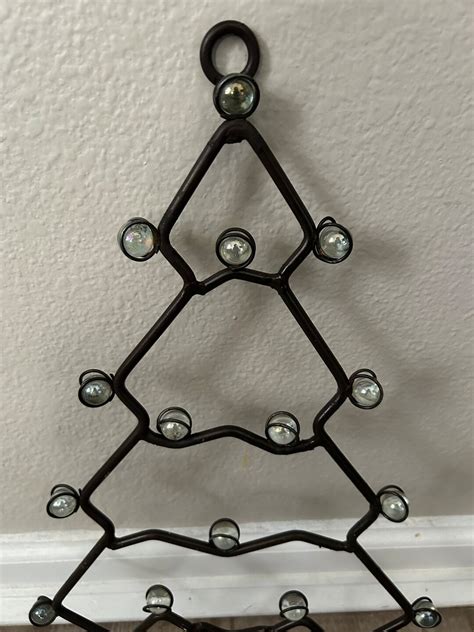 Rustic Metal Christmas Tree With Glass Balls Etsy