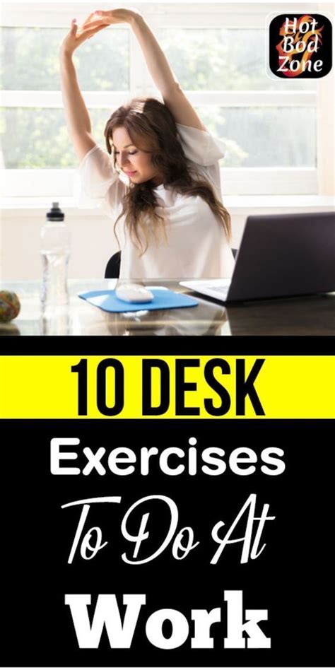 10 Desk Exercises To Do At Work Desk Workout Workout At Work Office Workout Challenge