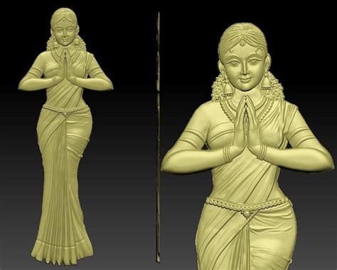 A Indian Lady 3d Print Model Cgtrader