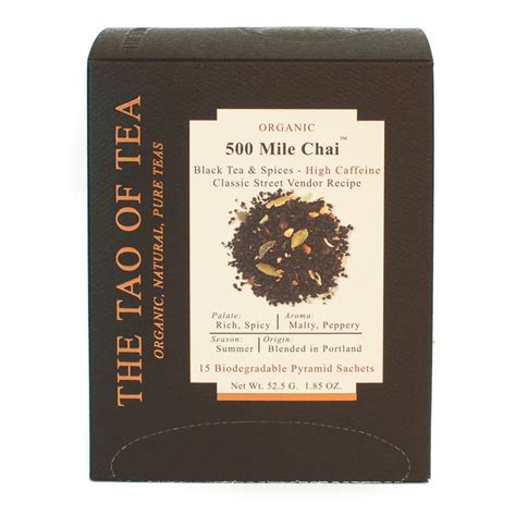 The Tao Of Tea Organic 500 Mile Chai Tea Bags 15 Ct