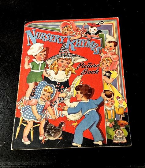 Vintage Nursery Rhymes Picture Book Florence Salter Etsy Vintage