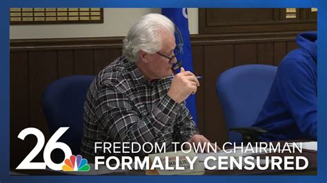 Freedom Town Chairman Censured For Behavior