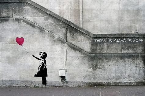 Great Art Poster Banksy Art Balloon Girl Mural Decoration There Is