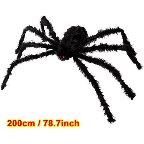 200CM Hairy Giant Spider Halloween Prop Haunted House Party In Outdoor