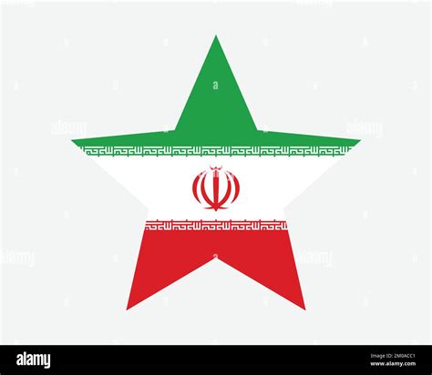 Iran Star Flag Iranian Star Shape Flag Country National Banner Icon