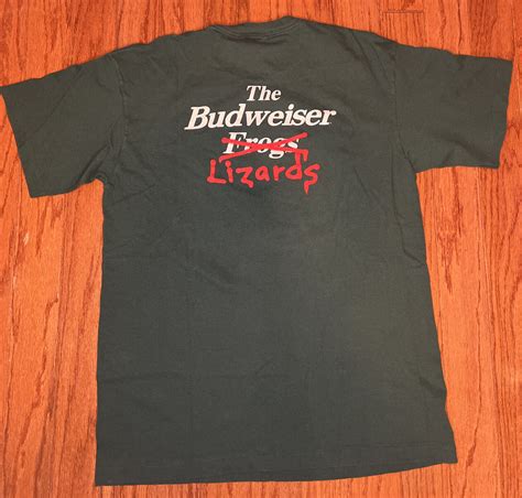 Vintage 1997 Budweiser Lizards Frog T Shirt Mens Larg Gem