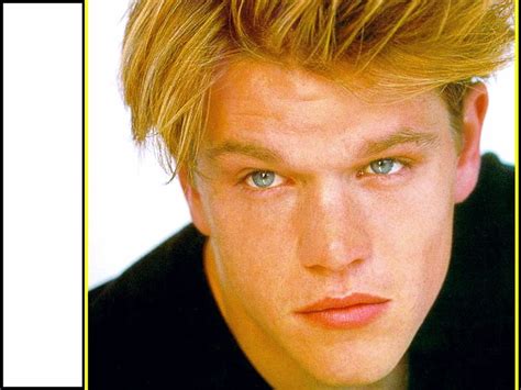 Matt Damon Blond Blue Eyes Actor Lips Look Male Hair Hd