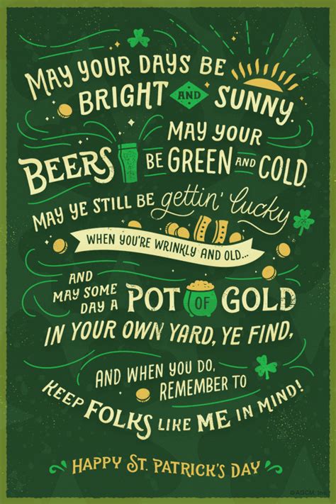 Luck O The Irish Poem St Patrick S Day Ecard Blue Mountain