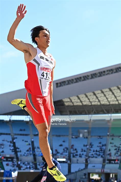 Yuki Hashioka Competes In The Mens Long Jump Final On Day Four Of