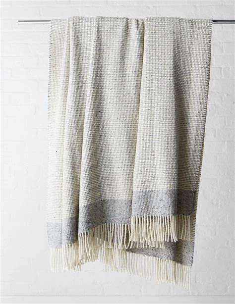 Blanket 100 Merino Wool Woven Irish Tweed Ireland Bedspread Tweed
