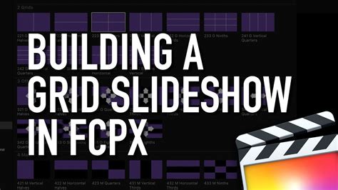 Surprisingly easy to use, visually compelling, dynamic, super responsive, and helpful! Building a Grid Slideshow in Final Cut Pro X FCPX - YouTube