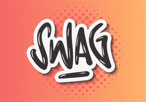 Premium Vector Swag Label Sign Logo Hand Drawn Brush Lettering