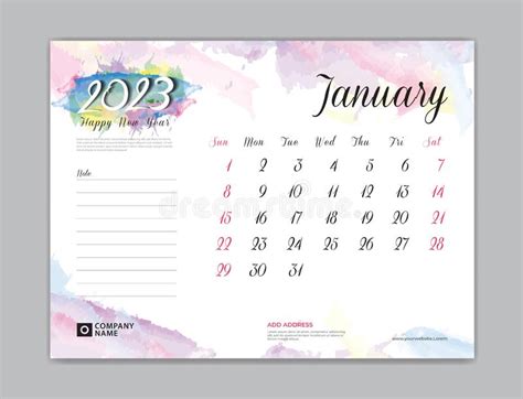 January 2023 Calendar Printable Calendar 2023 Planner 2023 Design