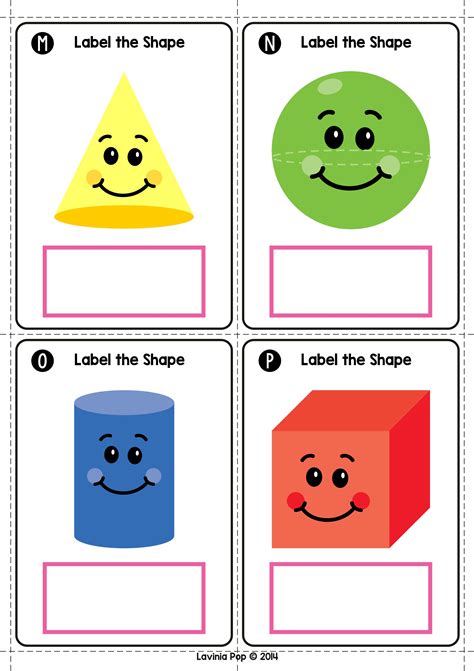Spring Math Centers For Kindergarten Label The 3d Shapes Spring