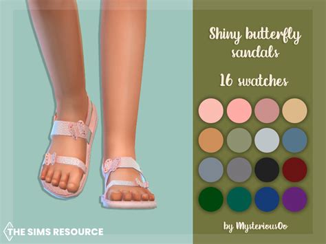 Shiny Butterfly Sandals By Mysteriousoo At Tsr Sims 4 Updates