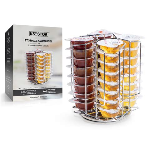 Premium Storage Carousel for Bartesian Capsules by Ksestor - Holds up