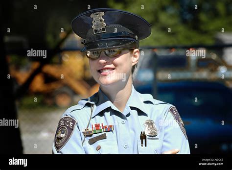 Female Law Enforcement Officer Stock Photo Alamy