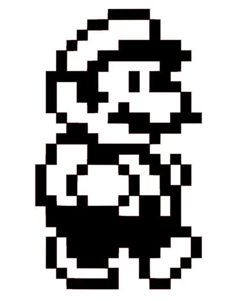 8 Bit Mario Coloring Pages