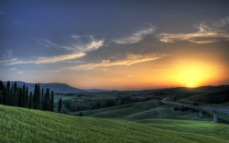 Sunset In Tuscany Wallpapers Hd Wallpapers Id 10790