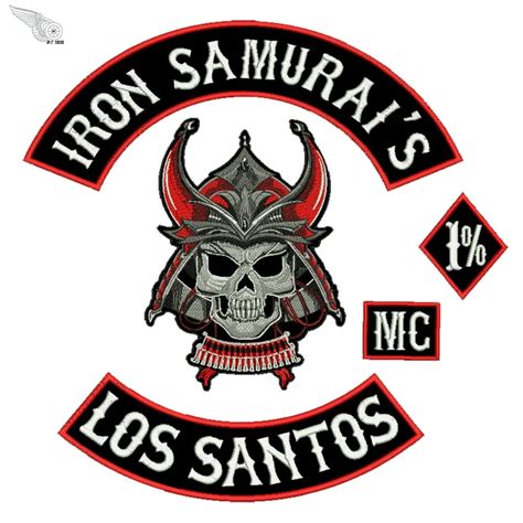 Iron Samurais Los Santos Motorcycle Patch For Jacket Full Back