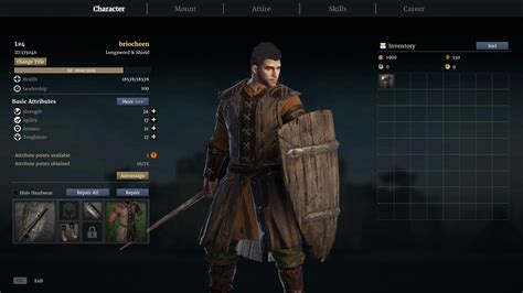 Character Conquerors Blade Interface In Game