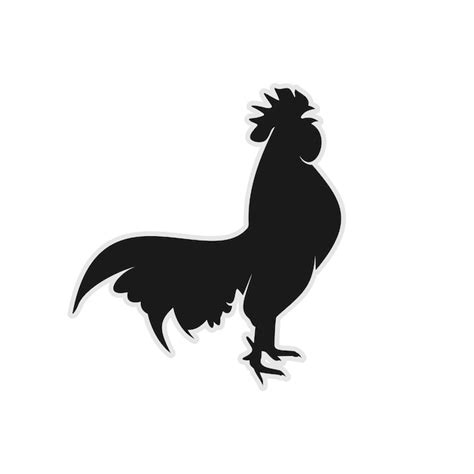 Premium Vector Rooster Chicken Crowing Silhouette Logo Design Inspiration