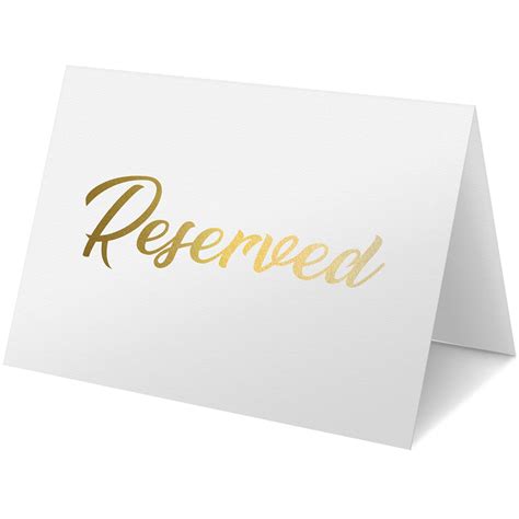 Buy 10 Pack Gold Reserved Table Signs For Wedding Party Restaurant