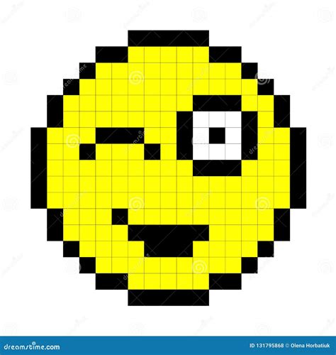 Smiley Face Emoji Pixel Art Dessin Facile Pour Les Enfants Images