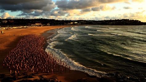 Thousands Pose Naked On Bondi Beach For Skin Cancer