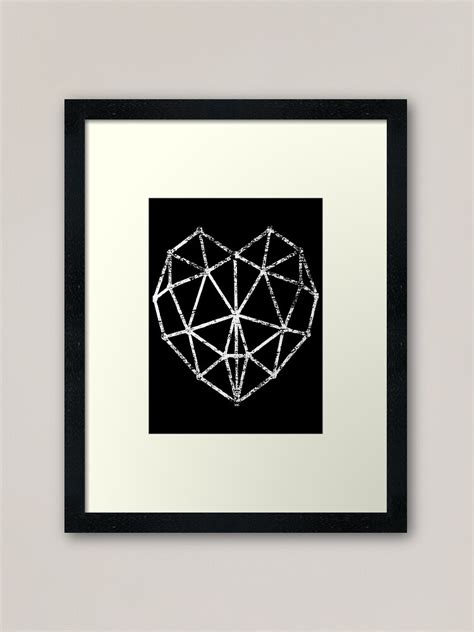 Heart Grid Framed Art Print For Sale By Designmarks Redbubble