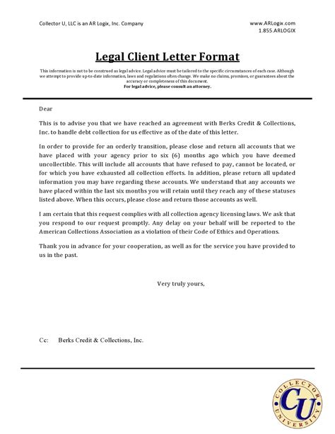 47 Professional Legal Letter Formats And Templates Templatelab