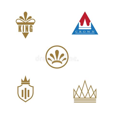 Royal King Queen Crown Elegant Luxury Logo Design Stock Vector