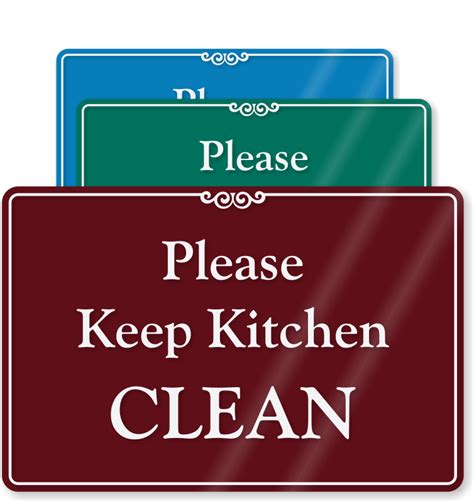 Kitchen Signs And Kitchen Courtesy Signs At Best Price