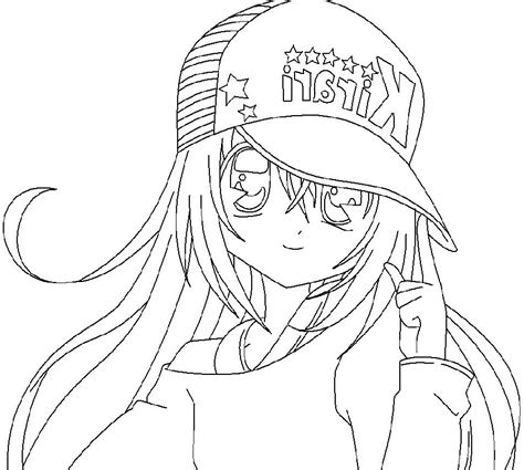 Easy Anime Girl Coloring Pages Kids Coloring Pages