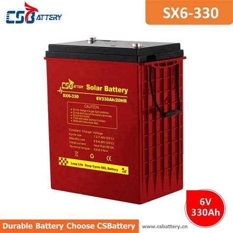 Sx6 330 6v 330ah Deep Cycle Gel Battery