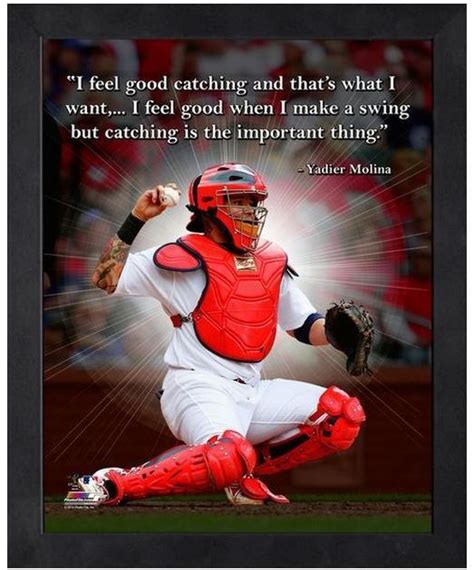 Yadier Molina St Louis Cardinals 11 X 1 4 Framed Pro Quotes Yadier Molina Stl