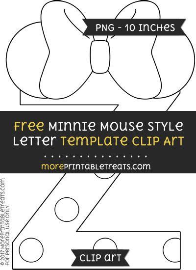 Free Minnie Mouse Style Letter Z Template Clipart Minnie Party