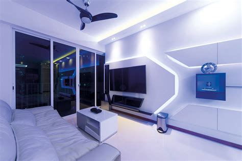 Futuristic Living Room Interior Design Technological Andrey Architect