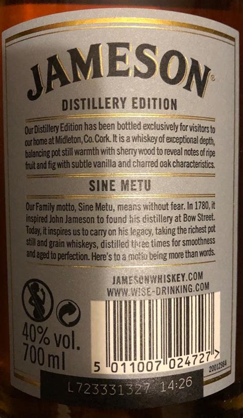 Jameson Distillery Edition Ratings And Reviews Whiskybase