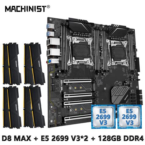 Machinist X99 Dual Cpu Motherboard Combo Lga 2011 3 Xeon E5 2699 V3 Cpu