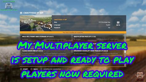 Multiplayer Server Setup Complete Players Now Required Farming