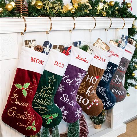 wabjtam packs 3d santa swedish gnome christmas stockings 18 personalized plush stocking xmas
