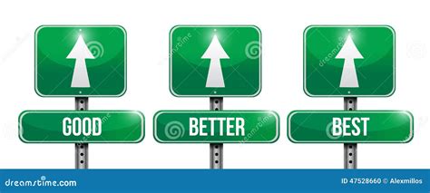 Good Better Best Choices 3 Colorful Arrow Signs Royalty Free Stock