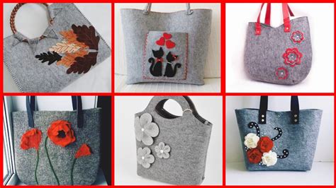 Beautiful Stylish Felt Fabric Handmade Bag Designs Collection Youtube