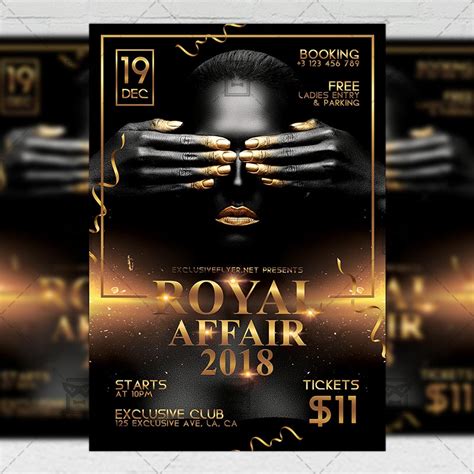 Royal Affair Club A5 Flyer Template Exclsiveflyer Free And