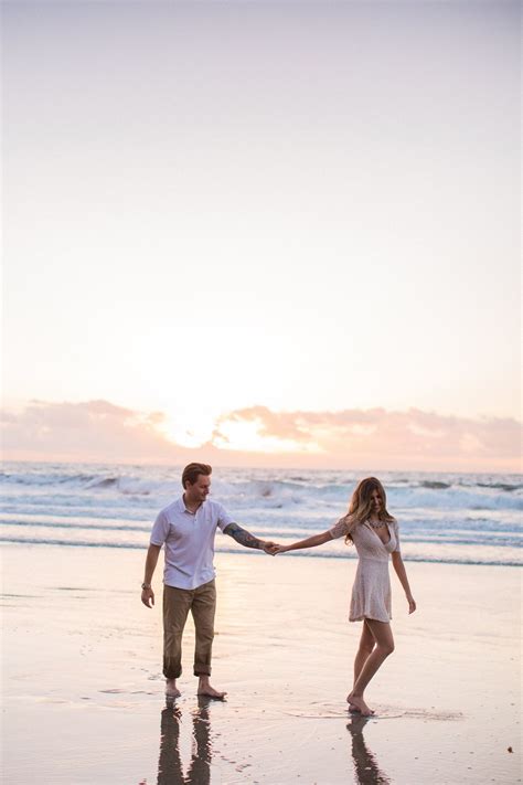 Engagement Picture Photo Of Ocean Sunset Photoshoot Couple Dancing