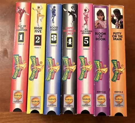 Lot Of Mighty Morphin Power Rangers Vhs Bloom Of Doom Putty