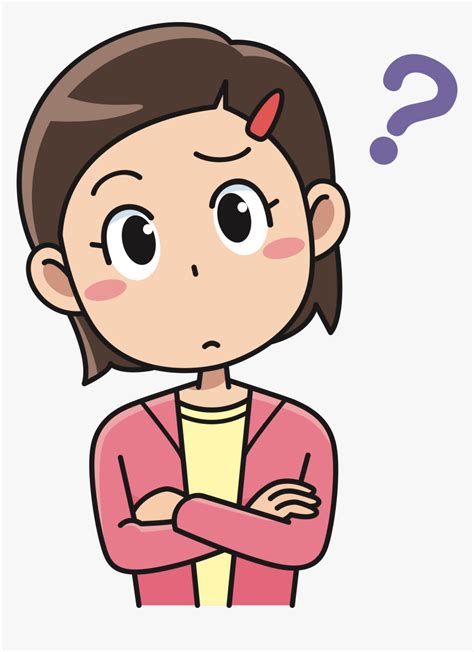 Cartoon Computer Icons Drawing Woman Girl Thinking Clipart  Hd