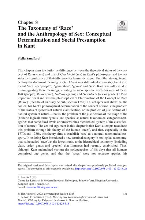 pdf the taxonomy of ‘race and the anthropology of sex conceptual determination and social