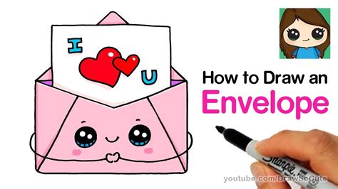 How To Draw A Love Letter In A Cute Envelope Easy Cute